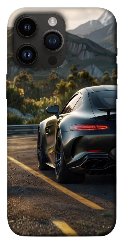 Чехол на Apple iPhone 14 Pro Max (6.7") Car in the mountains фото 1 из 1