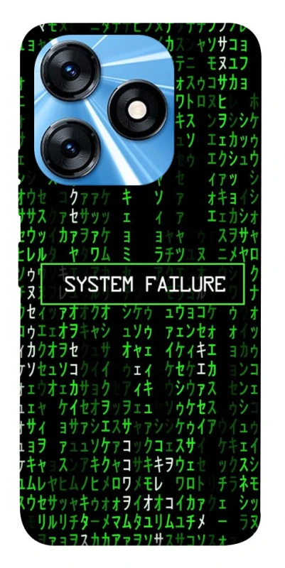 Чехол на TECNO Spark 10 Matrix system failure фото 1 Чехол на TECNO Spark 10 Matrix system failure фото 1 из 1