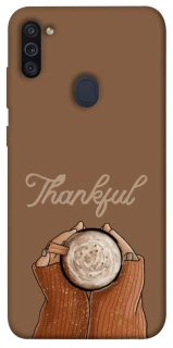 Чехол на Samsung Galaxy M11 Thankful coffee фото 1 из 1