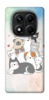 Чехол на Xiaomi Redmi Note 14 Pro 4G Funny Pets ver.2 фото 1 из 1