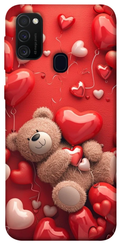 Чохол на Samsung Galaxy M21 bear in hearts фото 1 з 1