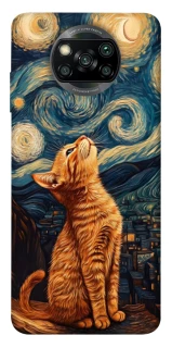 Чехол на Xiaomi Poco X3 NFC / Poco X3 Pro van gogh cat фото 1 из 1
