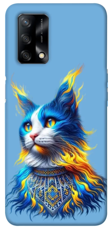 Чохол на Oppo A74 4G Кіт патріот фото 1 з 1