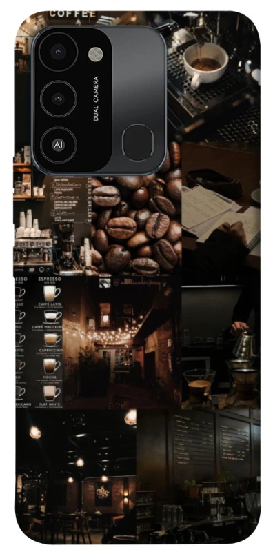 Чехол на TECNO Spark 8C Coffee collage ver.1 фото 1 из 1