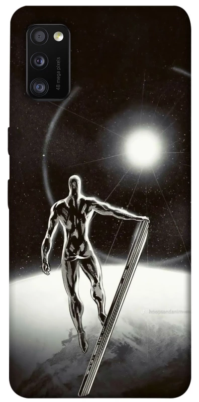 Чехол на Samsung Galaxy A41 Серебряный сёрфер фото 1 из 1