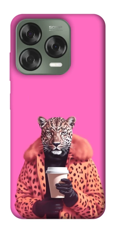 Чохол на ZTE Nubia V70 Design Леопард з кавою фото 1 з 1