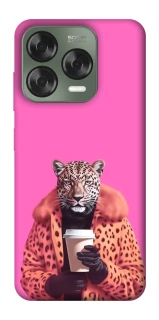 Чохол на ZTE Nubia V70 Design Леопард з кавою фото 1 з 1