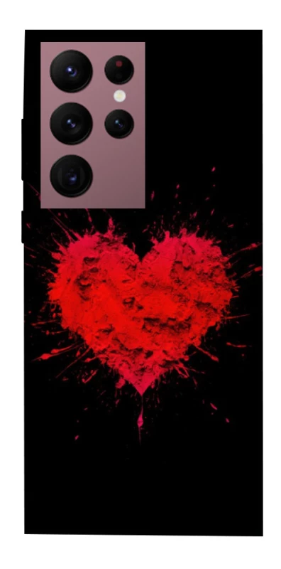 Чохол на Samsung Galaxy S22 Ultra Splash heart фото 1 з 1