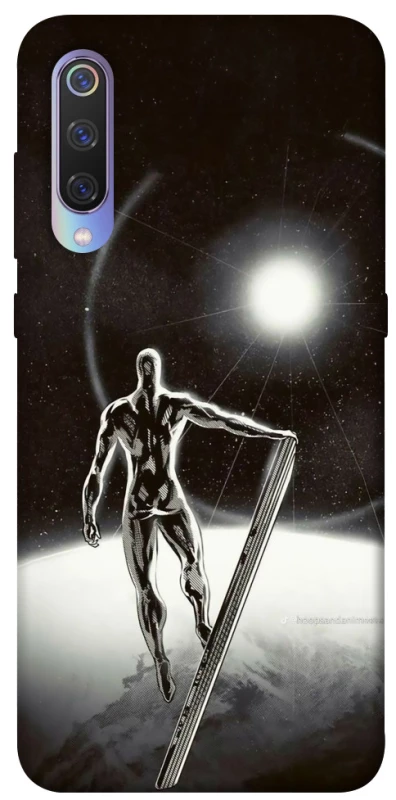 Чехол на Xiaomi Mi 9 Серебряный сёрфер фото 1 из 1