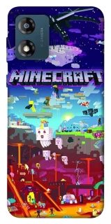 Чехол на Motorola Moto E13 Minecraft world фото 1 из 1