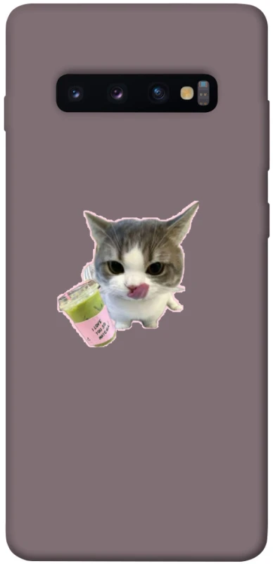 Чохол на Samsung Galaxy S10+ cat matcha фото 1 з 1