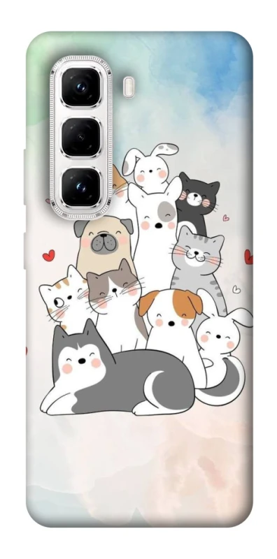 Чехол на Infinix Hot 50 Pro Funny Pets ver.2 фото 1 из 1