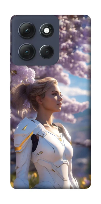 Чехол на Motorola Moto G86 Power Cyber space girl ver.1 фото 1 из 1