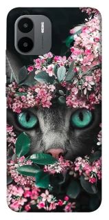 Чохол на Xiaomi Redmi A1 / A2 Кіт в квітах фото 1 з 1