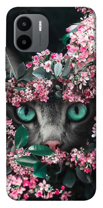 Чохол на Xiaomi Redmi A1+ / Poco C50 / A2+ Кіт в квітах фото 1 з 1