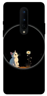 Чохол на OnePlus 8 Cat and flower фото 1 з 1