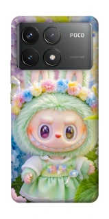 Чехол на Xiaomi Poco F6 Pro Labubu & Flowers ver.2 фото 1 из 1