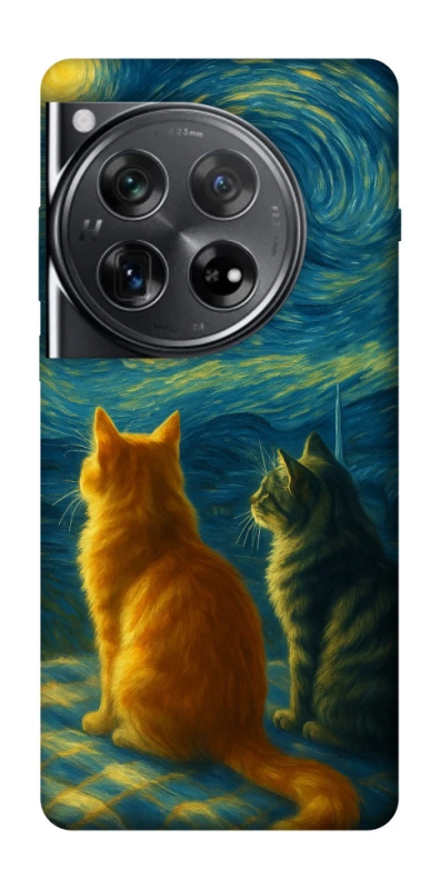 Чохол на OnePlus 12 Cats under the stars фото 1 з 1