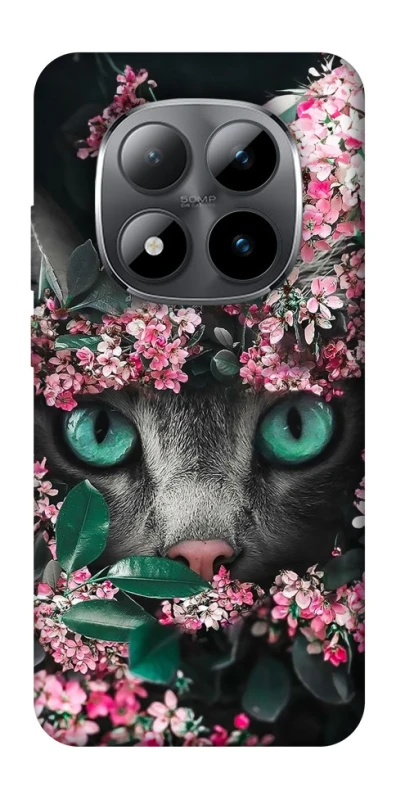 Чохол на Xiaomi Redmi Note 15 Pro 5G Кіт в квітах фото 1 з 1