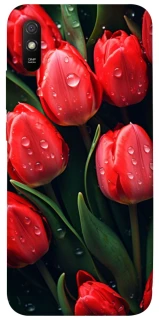 Чохол на Xiaomi Redmi 9A Червоні тюльпани фото 1 з 1