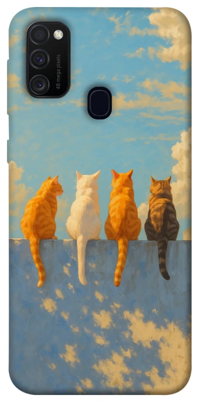 Чохол на Samsung Galaxy M30s / M21 cats on wall фото 1 з 1