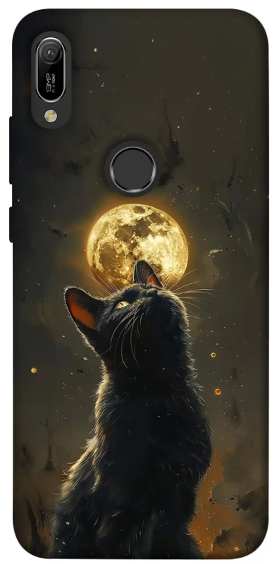 Чохол на Huawei Y6 (2019) Кіт під місяцем v2 фото 1 з 1