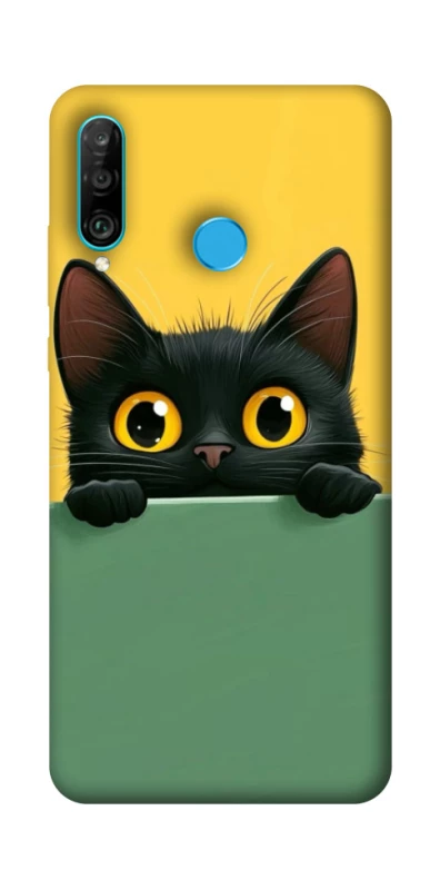 Чохол на Huawei P30 lite Black cat v2 фото 1 з 1