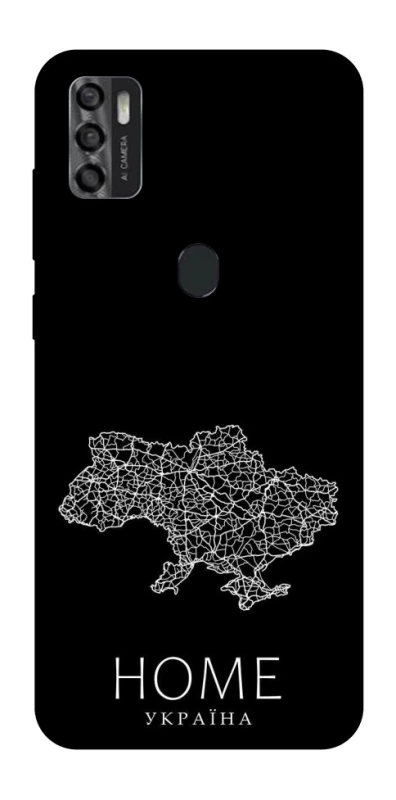 Чохол на ZTE Blade A7s (2020) Ukraine black map фото 1 з 1
