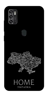 Чехол на ZTE Blade A7s (2020) Ukraine black map фото 1 из 1
