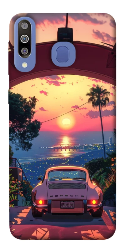 Чехол на Samsung Galaxy M30 Porsche at sunset фото 1 из 1