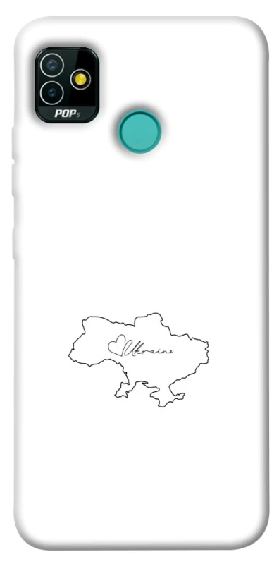 Чохол на TECNO POP 5 Ukraine map фото 1 з 1