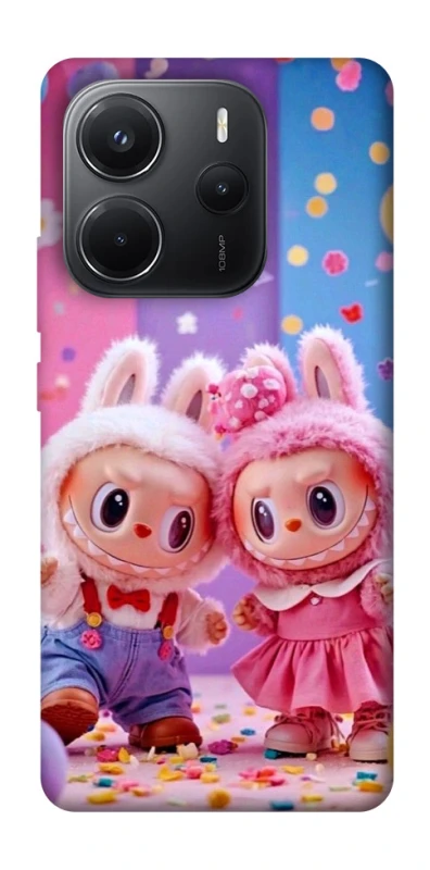 Чохол на Xiaomi Redmi Note 14 4G (Int. version) Labubu twins ver.3 фото 1 з 1
