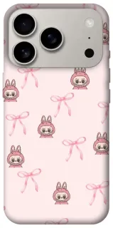 Чехол на Apple iPhone 18 Pro Pink bows and Labubus фото 1 из 2