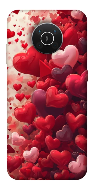Чохол на Nokia X10 / X20 Many hearts фото 1 з 1
