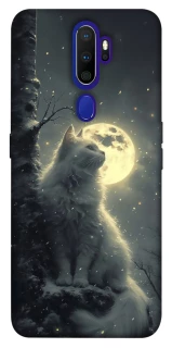 Чохол на Oppo A5 (2020) / Oppo A9 (2020) Кіт під місяцем фото 1 з 1