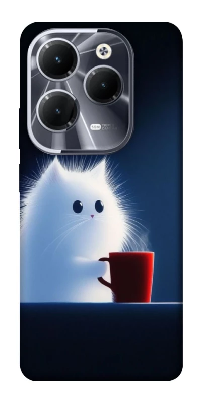 Чохол на Infinix Hot 40 Pro Чохол кіт з кавою фото 1 з 1