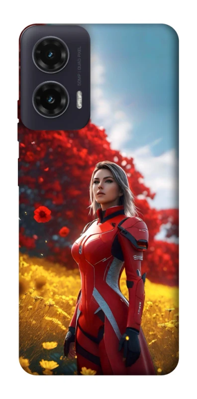 Чехол на Motorola Moto G35 Cyber space girl ver.5 фото 1 из 1