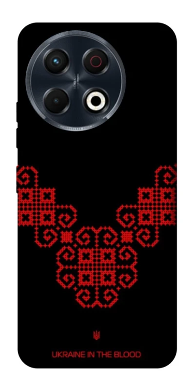 Чехол на TECNO Spark 30 Pro (KL7) Черно-красная вышиванка фото 1 из 1