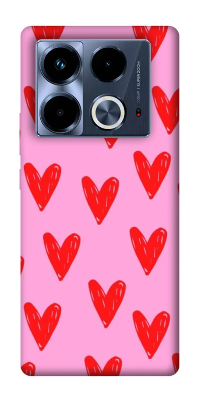 Чехол на Infinix Note 40 4G Red hearts 2 фото 1 из 1