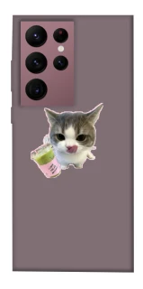 Чохол на Samsung Galaxy S22 Ultra cat matcha фото 1 з 1