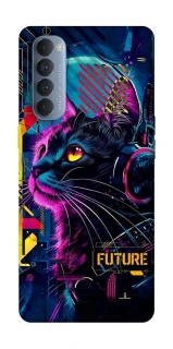 Чехол на Oppo Reno 4 Pro Cyber Cat v2 фото 1 из 1