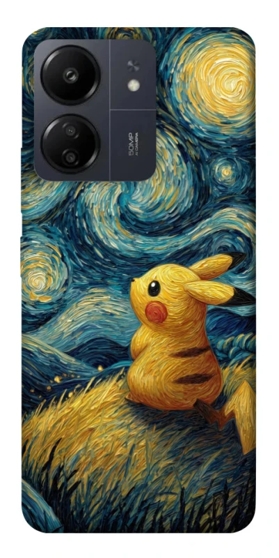 Чохол на Xiaomi Poco C65 Pikachu and Van Gogh фото 1 з 1