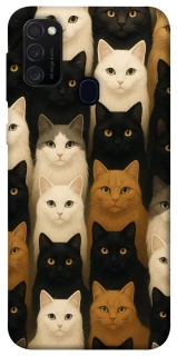 Чохол на Samsung Galaxy M30s / M21 Colorful Cat Collage фото 1 з 1