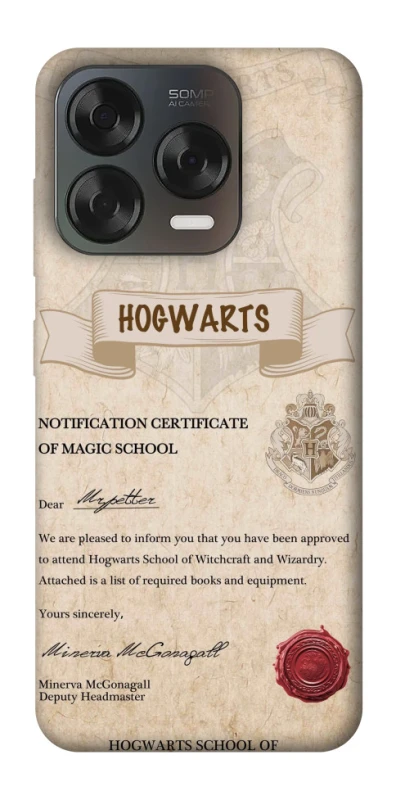 Чохол на ZTE Blade V70 Design The Hogwarts acceptance letter фото 1 з 2