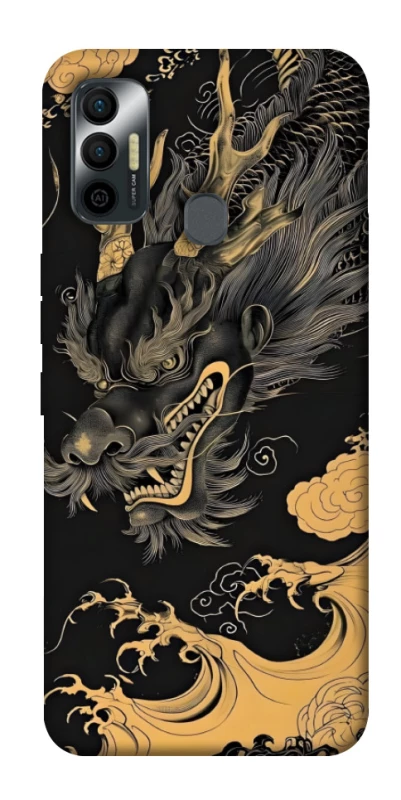 Чохол на TECNO Spark 7 gold dragon фото 1 з 1