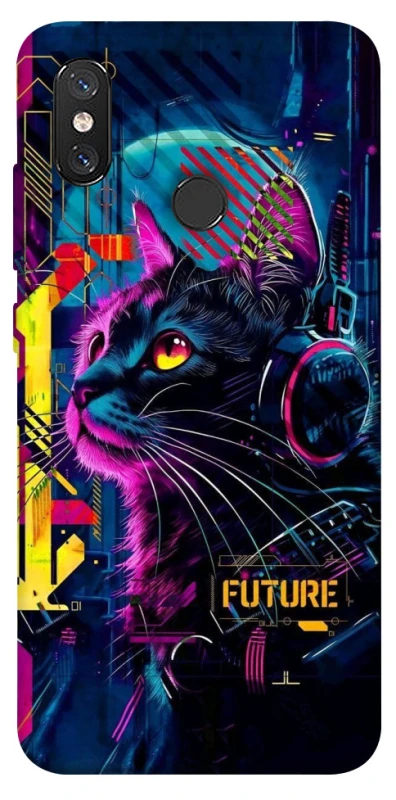 Чохол на Xiaomi Mi 8 Cyber Cat v2 фото 1 з 1