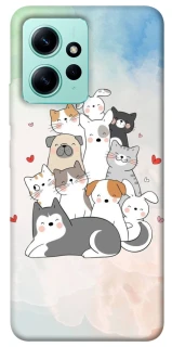 Чохол на Xiaomi Redmi Note 12 4G Funny Pets ver.2 фото 1 з 1