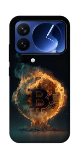 Чохол на Xiaomi Poco F7 Ultra Fire Bitcoin фото 1 з 1
