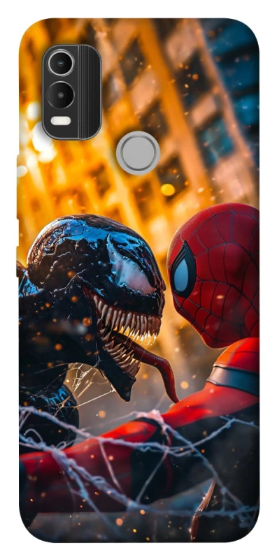 Чехол на Nokia C21 Plus Venom vs Spiderman фото 1 из 1