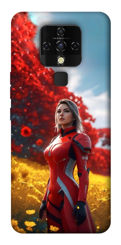 Чохол на TECNO Camon 16 SE Cyber space girl ver.5 фото 1 з 1